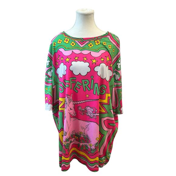 Colorful Unicorn Graphic Women's Blouse - Picture 3 of 10